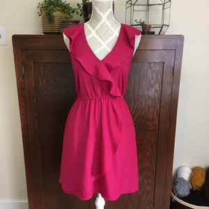 BCBGeneration Pink Ruffle Dress